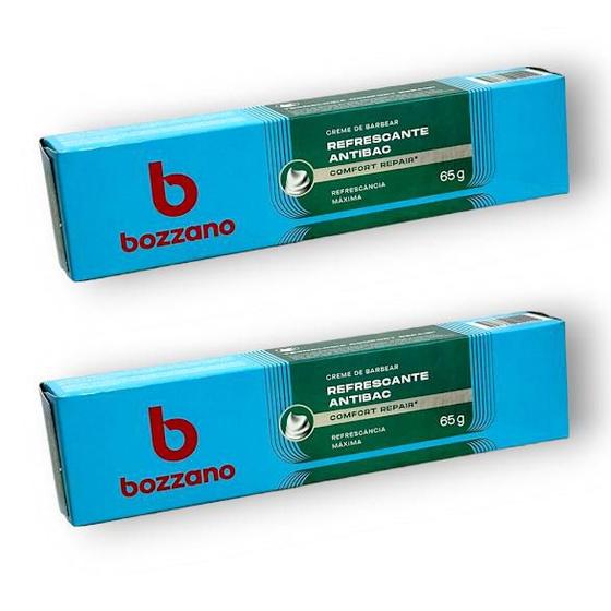 Imagem de Creme De Barbear Bozzano Refrescante Antibac 65g (Kit c/ 2 Unidades)