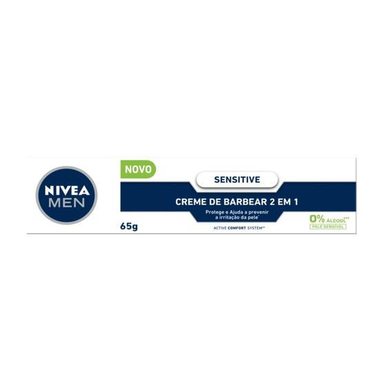 Imagem de Creme de Barbear Nivea Men Sensitive 2 em 1 65g