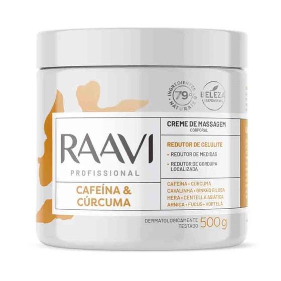 Imagem de Creme de Massagem Cafeína & Cúrcuma 500g - Raavi