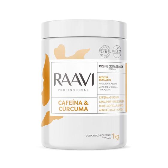 Imagem de Creme de Massagem Corporal Cafeina e Curcuma Raavi