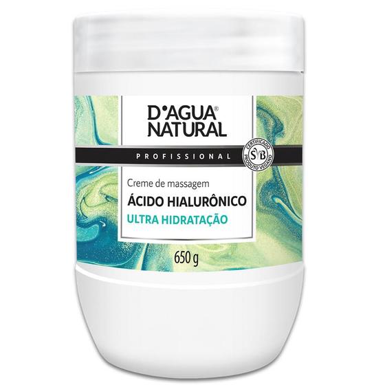 Imagem de Creme De Massagem D'agua Natural Ácido Hialurônico 650g