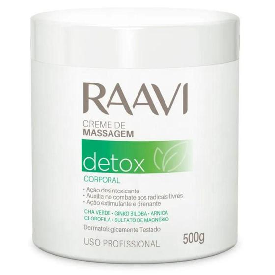 Imagem de Creme De Massagem Detox Corporal 500G Raavi