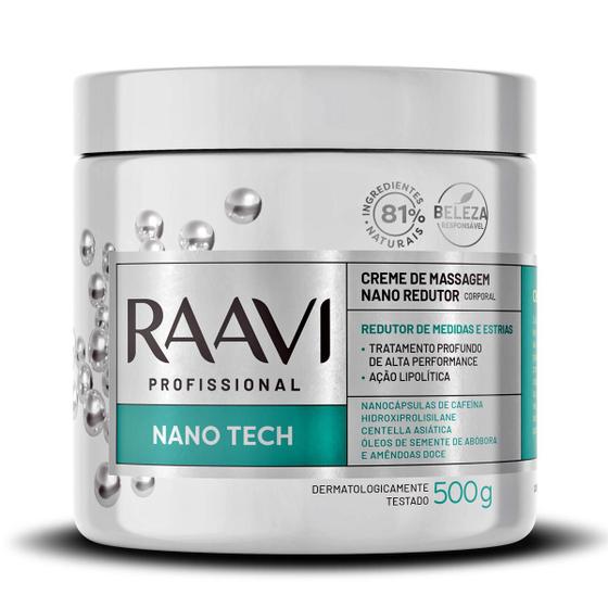 Imagem de Creme de Massagem Nano Redutor Corporal Nano Tech Raavi 500g