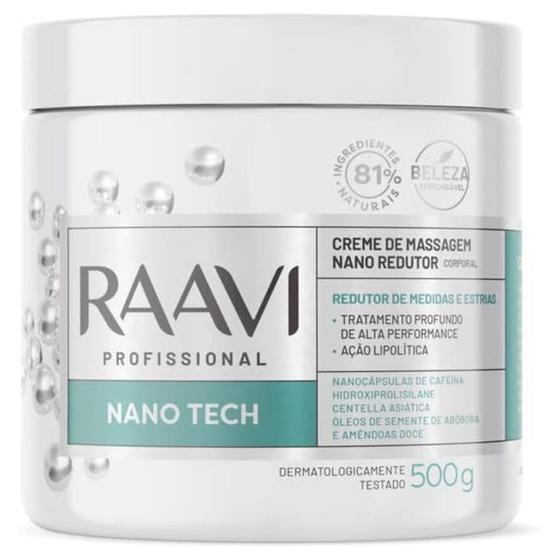 Imagem de Creme de Massagem Nano Tech Redutor 500g Raavi