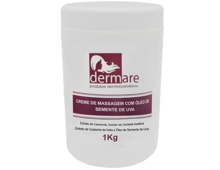 Imagem de Creme de Massagem Óleo de Semente de Uva Dermare 1Kg