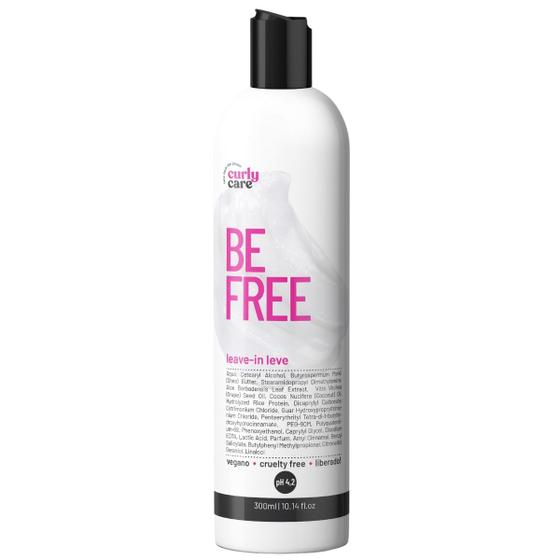 Imagem de Creme De Pentear Be Free Leave In Leve Curly Care Vegano Definição Capilar Brilho Nutrição 300ml