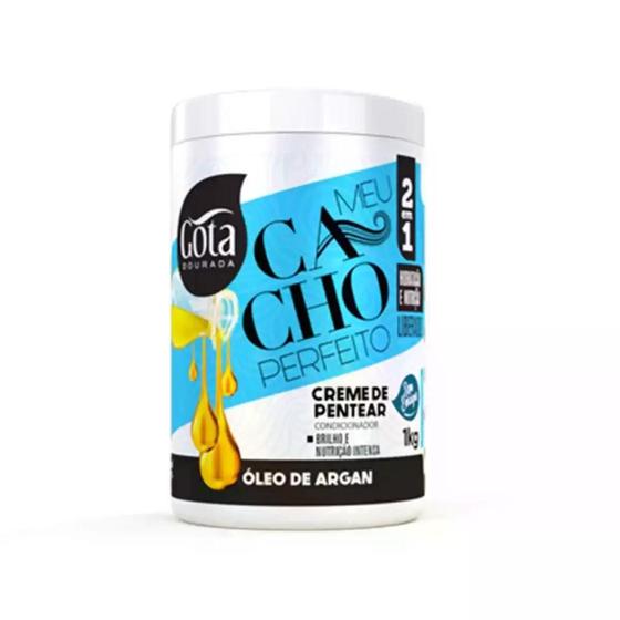 Imagem de Creme de Pentear Cacho Perfeito Óleo de Argan Gota Dourada 1Kg