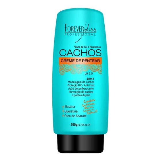 Imagem de Creme de Pentear Cachos 5 em 1 Forever Liss 200g Definição e Hidratação para Cachos