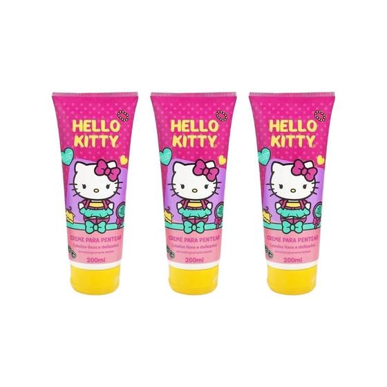 Imagem de Creme De Pentear Cia Da Natureza Hello Kitty Lisos 200Ml-3Un