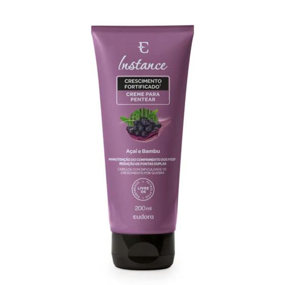 Imagem de Creme de Pentear Crescimento Fortificado Açaí e Bambu Instance Eudora 200ml