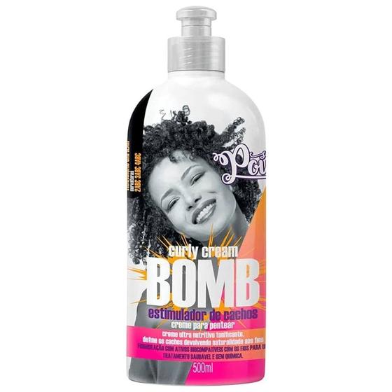 Imagem de Creme De Pentear Curly Cream Bomb Soul Power Crescimento E Definição Capilar Vegano Cabelo 500g