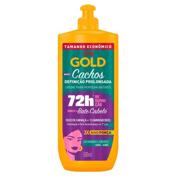 Imagem de Creme de Pentear Niely Gold Cachos Definição Prolongada 500ml