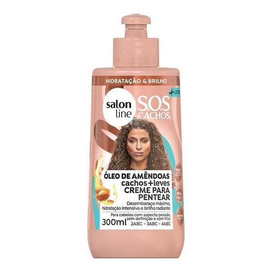 Imagem de Creme de pentear óleo de amêndoas cachos + leves salon line 300ml