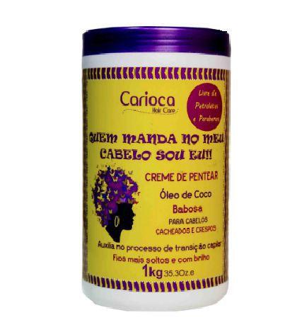 Creme de pentear quem manda no meu cabelo sou eu! - 1kg - creme de pote Menor preço em Creme de pentear quem manda no meu cabelo sou eu! - 1kg - creme de pote