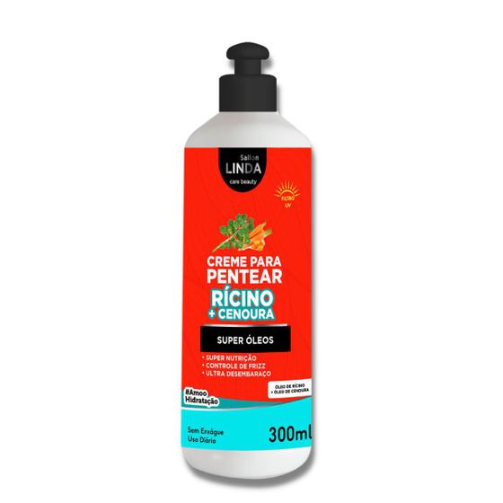 Imagem de Creme de Pentear Rícino 300ml Nutrição Intensa Para Cabelos
