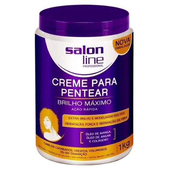 Imagem de Creme de Pentear Salon Line Brilho Máximo 1 Kilo