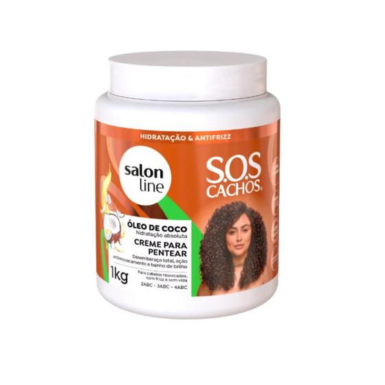 Imagem de Creme de Pentear Salon Line SOS Cachos Óleo de Coco 1Kg