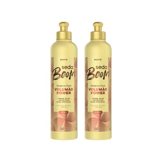 Imagem de Creme de Pentear Seda 350ml Boom Volumao Black - Kit C/2un