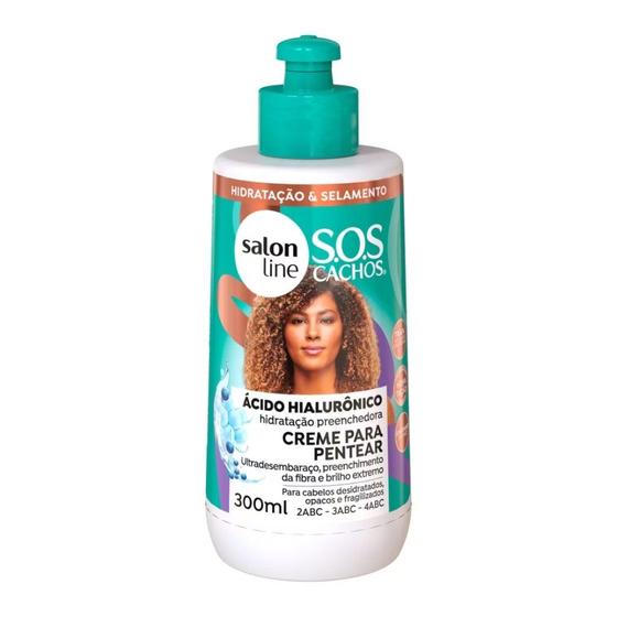 Imagem de Creme de Pentear Sos Cachos Ácido Hialurônico Salon Line 300ml