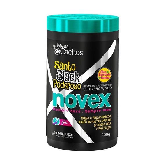 Imagem de Creme De Tratamento Capilar Novex Meus Cachos Santo Black 400g