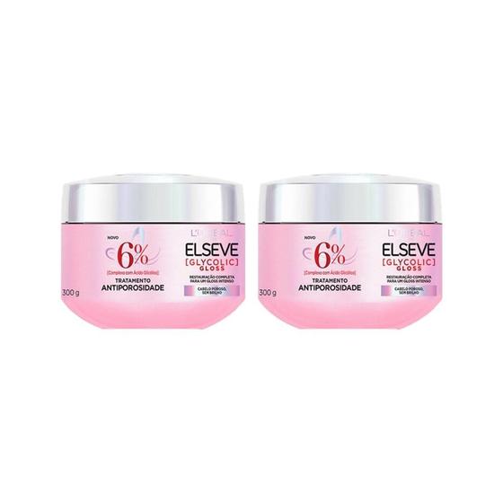 Imagem de Creme De Tratamento Elseve 200Ml Glycolic Gloss - Kit C/2Un