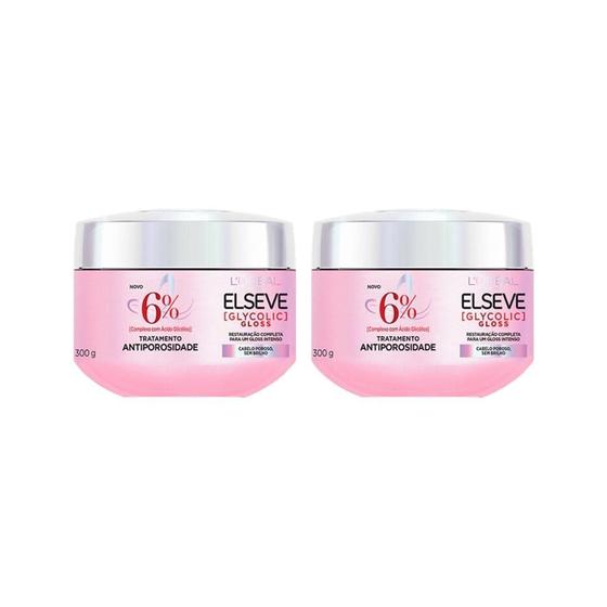 Imagem de Creme De Tratamento Elseve 200Ml Glycolic Gloss - Kit C/2Un