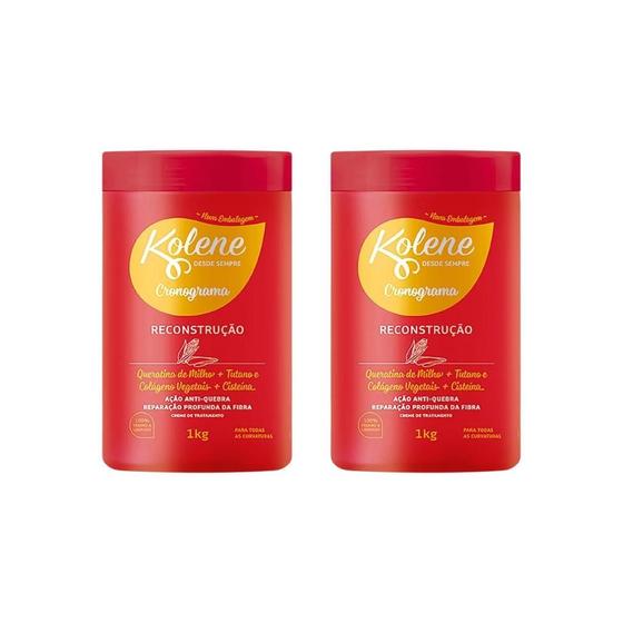 Imagem de Creme De Tratamento Kolene 1000G Reconstrucao - Kit Com 2Un