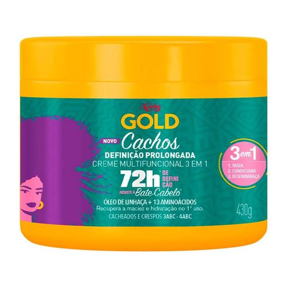 Imagem de Creme de Tratamento Niely Gold Cachos Definição Prolongada 3 em 1 com 430g