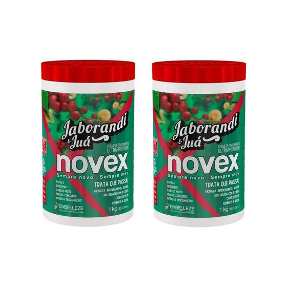 Imagem de Creme De Tratamento Novex 1Kg Jaborandi E Jua - Kit Com 2Un