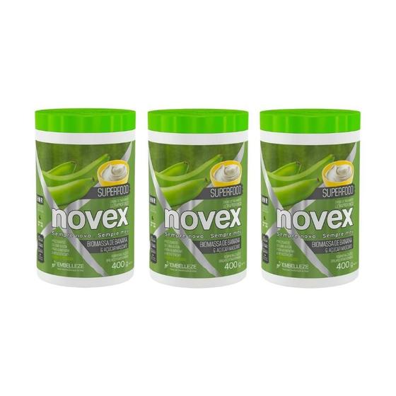 Imagem de Creme De Tratamento Novex 400G Superfood Banana/Açucar - 3Un