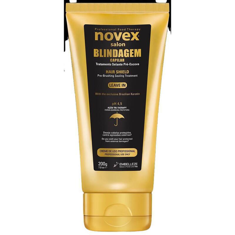 Novex Gold Salon Blindagem – Hitzeschutz-Spray 90 Ml | Für Geschädigtes Haar, Mit Thermoprotektion