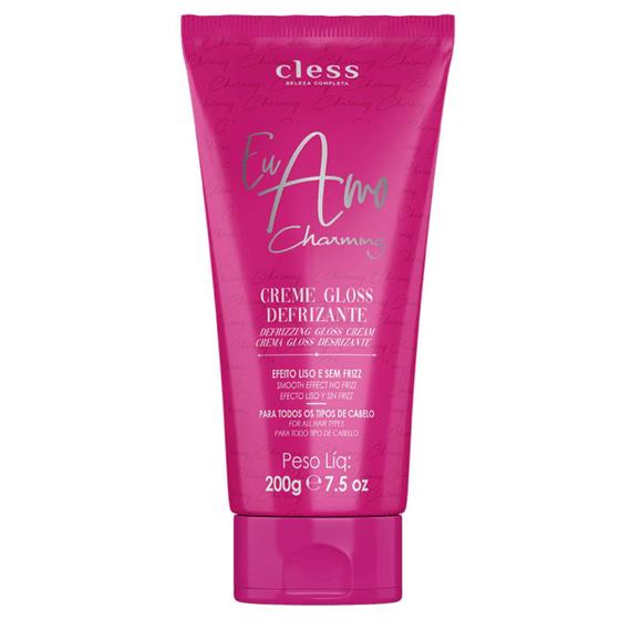 Imagem de Creme Defrizante Protetor Térmico Cless Charming Gloss 200g controla frizz alinha cabelos com brilho