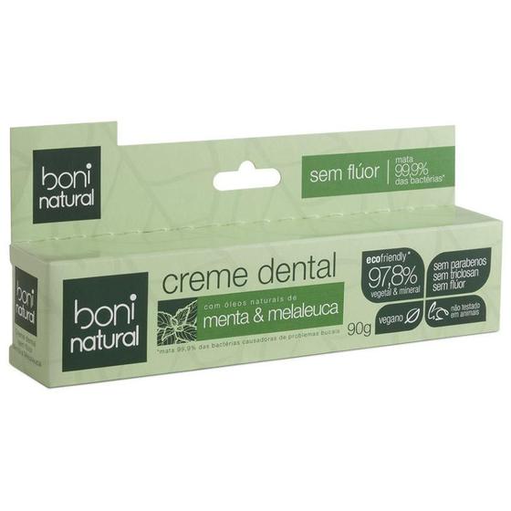 Imagem de Creme Dental Boni Natural Menta e Melaleuca 90g