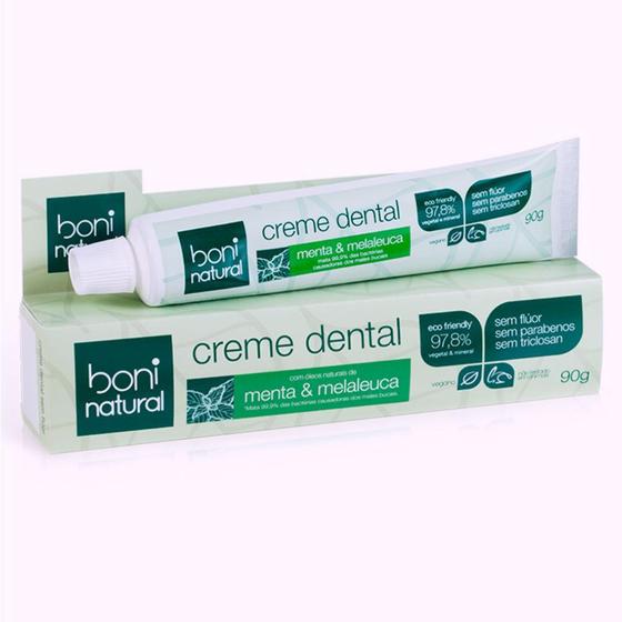 Imagem de Creme Dental Boni Natural Sem Flúor Menta  Melaleuca 90g