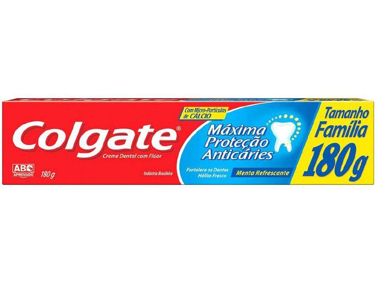 Creme Dental Colgate Máxima Proteção Anticáries - 180g Menor preço em Creme Dental Colgate Máxima Proteção Anticáries - 180g