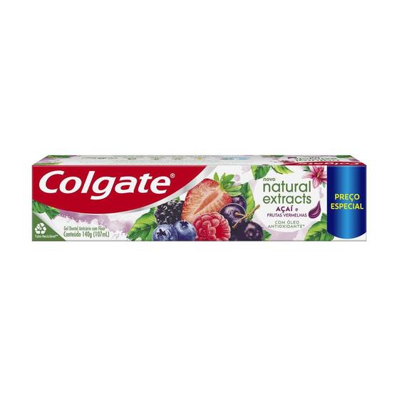 Creme Dental Colgate Natural Extracts Açaí e Frutas Vermelhas 140g Menor preço em Creme Dental Colgate Natural Extracts Açaí e Frutas Vermelhas 140g