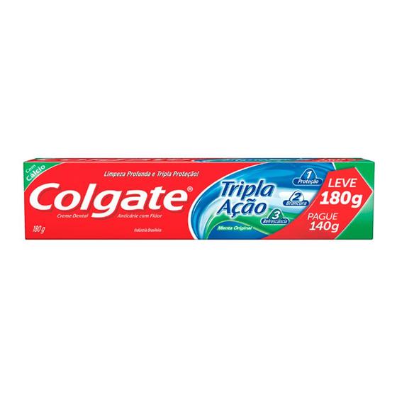 Imagem de Creme Dental Colgate Tripla Ação Menta Original Leve 180g Pague 140g