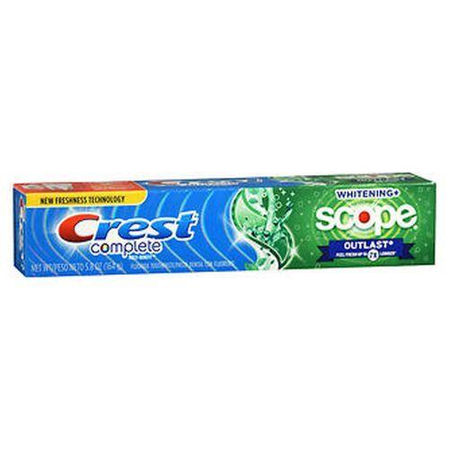Imagem de Creme Dental Crest Complete Whitening + Scope Outlast Mint - Multibenefícios com Flúor (6 Unidades)