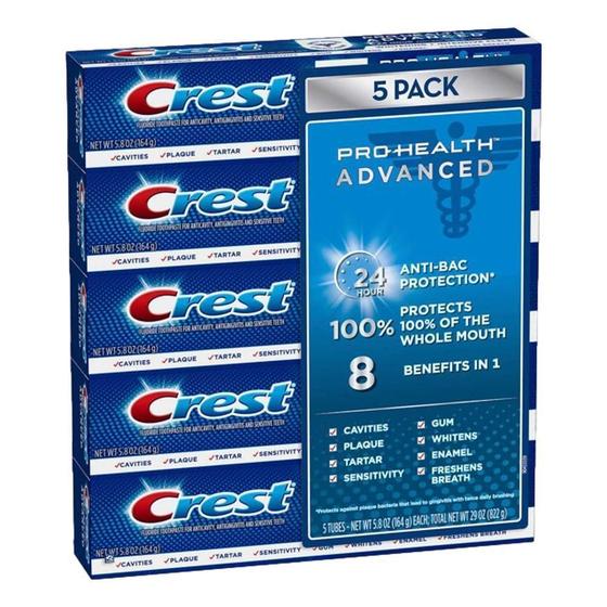 Imagem de Creme Dental Crest Pro Health Advanced 164G Pack 5 Unidades