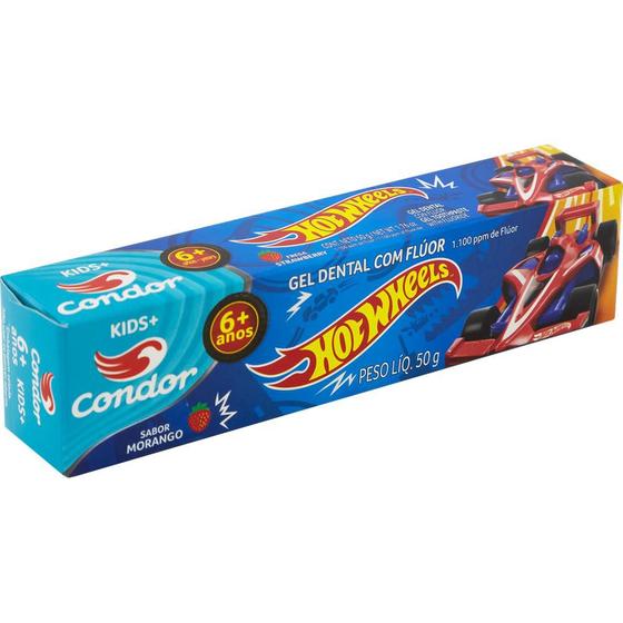 Imagem de Creme Dental Kids Hot Wheels 6 Anos+ Condor 50g