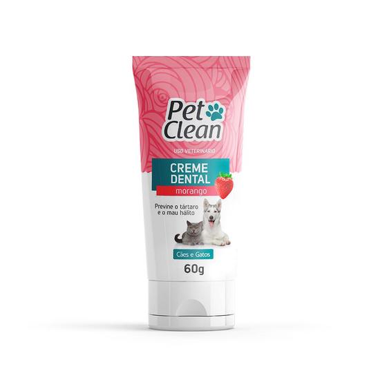Imagem de Creme Dental Morango Para Cães E Gatos 60g Pet Clean