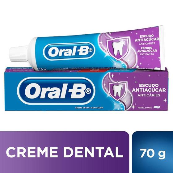 Imagem de Creme Dental Oral-B Escudo Antiaçúcar Anticáries 70g