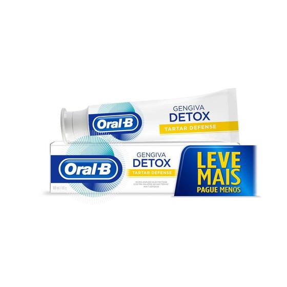Creme Dental OralB Gengiva Detox Tartar Defense 130g Leve Mais Pague