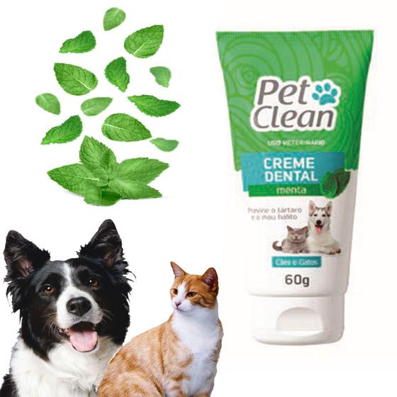 Imagem de Creme Dental Pasta de Dente Pet Clean 60g Cães Gatos Oferta