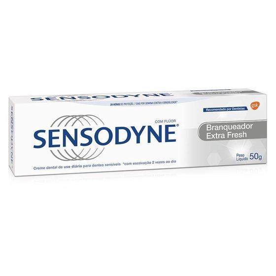 Creme Dental Sensodyne Branqueador Extra Fresh 50g Imagem de Creme Dental Sensodyne Branqueador Extra Fresh 50g