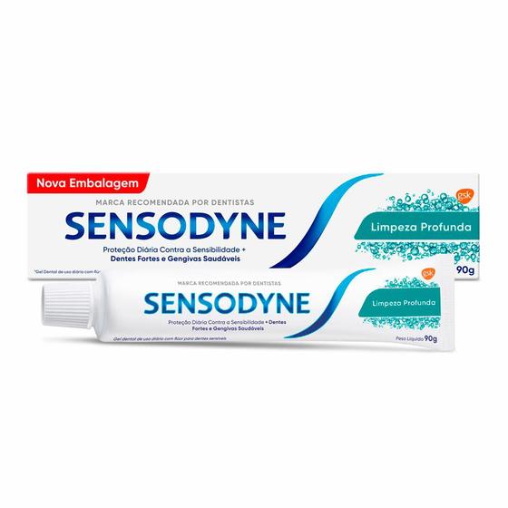 Creme Dental Sensodyne Limpeza Profunda Menor preço em Creme Dental Sensodyne Limpeza Profunda