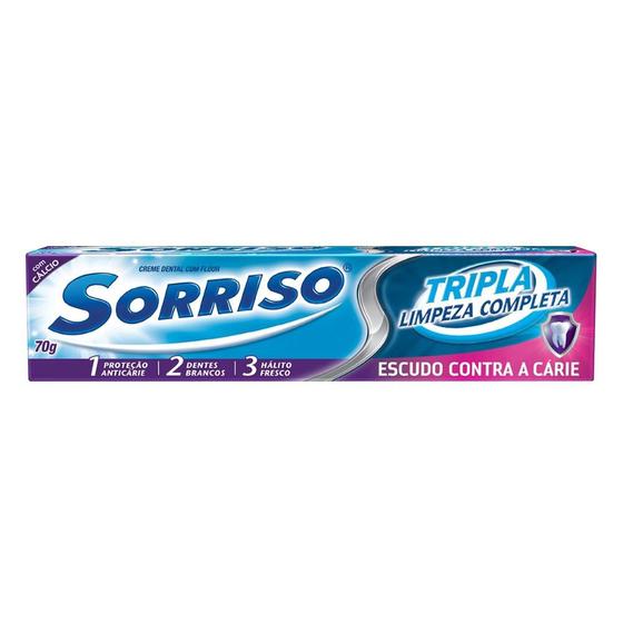 Imagem de Creme Dental Sorriso Tripla Limpeza Completa 70g