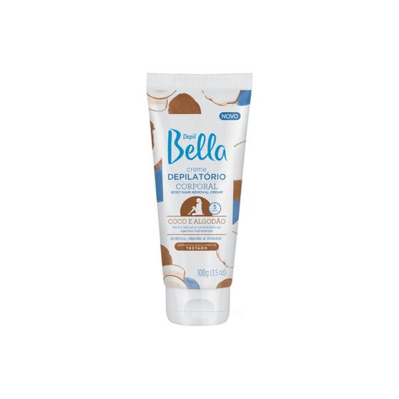 Imagem de Creme Depilatorio Depil Bella Corporal Coco e Algodao 100g