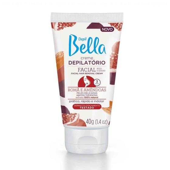 Imagem de Creme Depilatório Facial Romã e Amêndoas 40g - Depil Bella