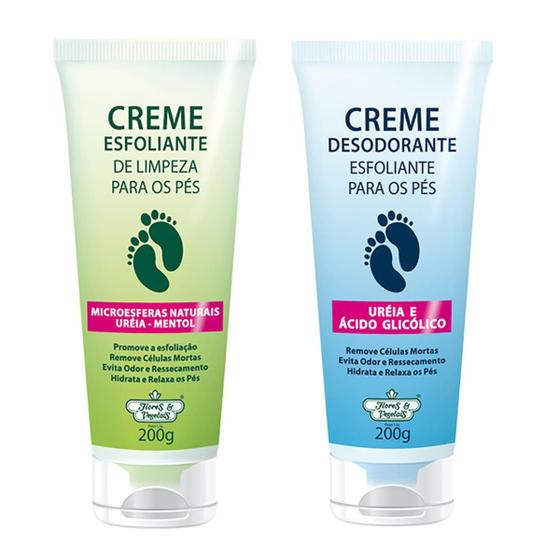 Imagem de Creme Desodorante + Esfoliante Pés Flores & Vegetais 200G